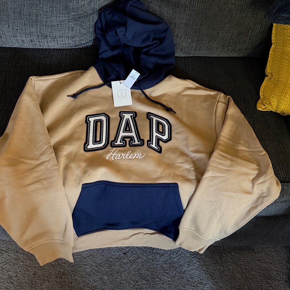 GAP x DAP Tan and Black Hoodie